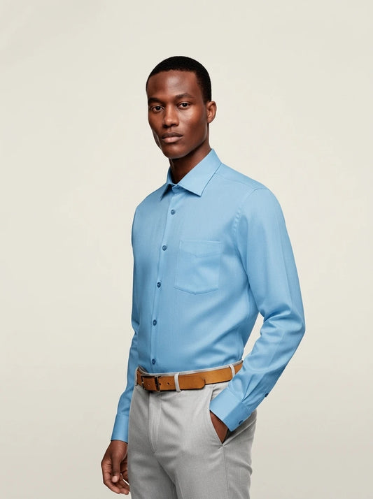 Camisa Clásica Azul