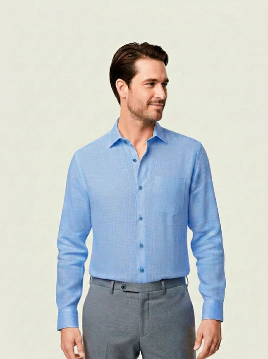 Camisa Oxford Azul