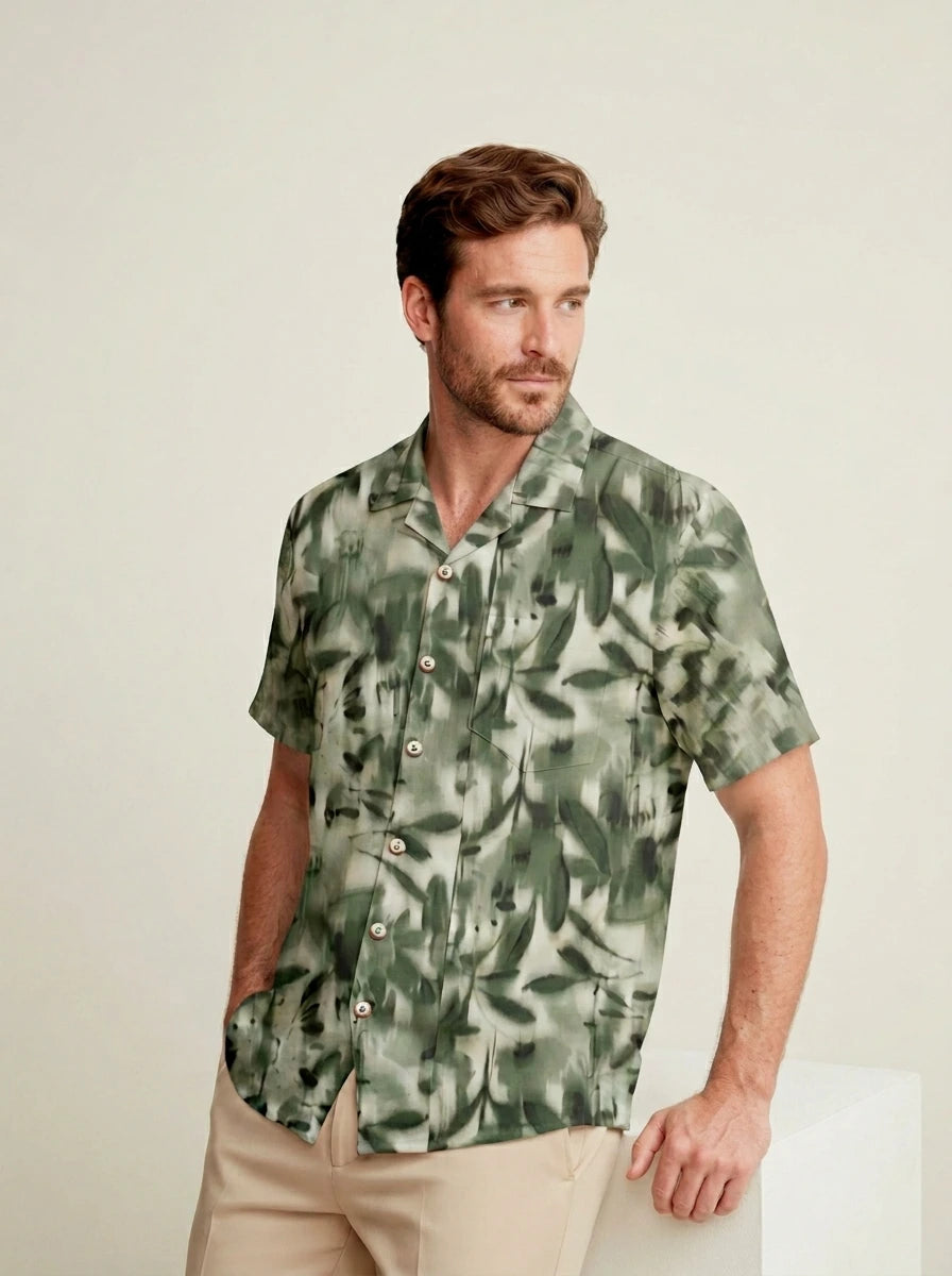 Camisa Cubana Foliage