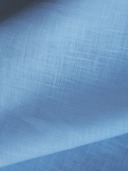Camisa Azul Cuello Natural
