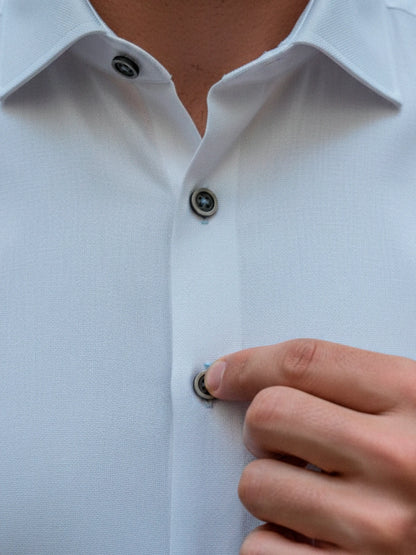 Camisa Blanca Cuello Natural